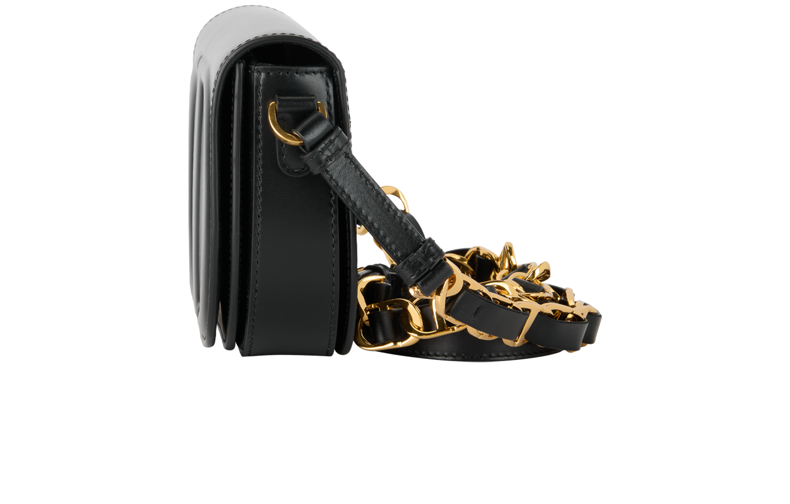 CD Signature Flap Bag, &pound;1,200, Handbags, Black, Leather, Bottom view